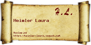 Heimler Laura névjegykártya