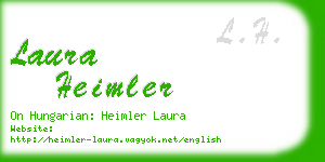 laura heimler business card